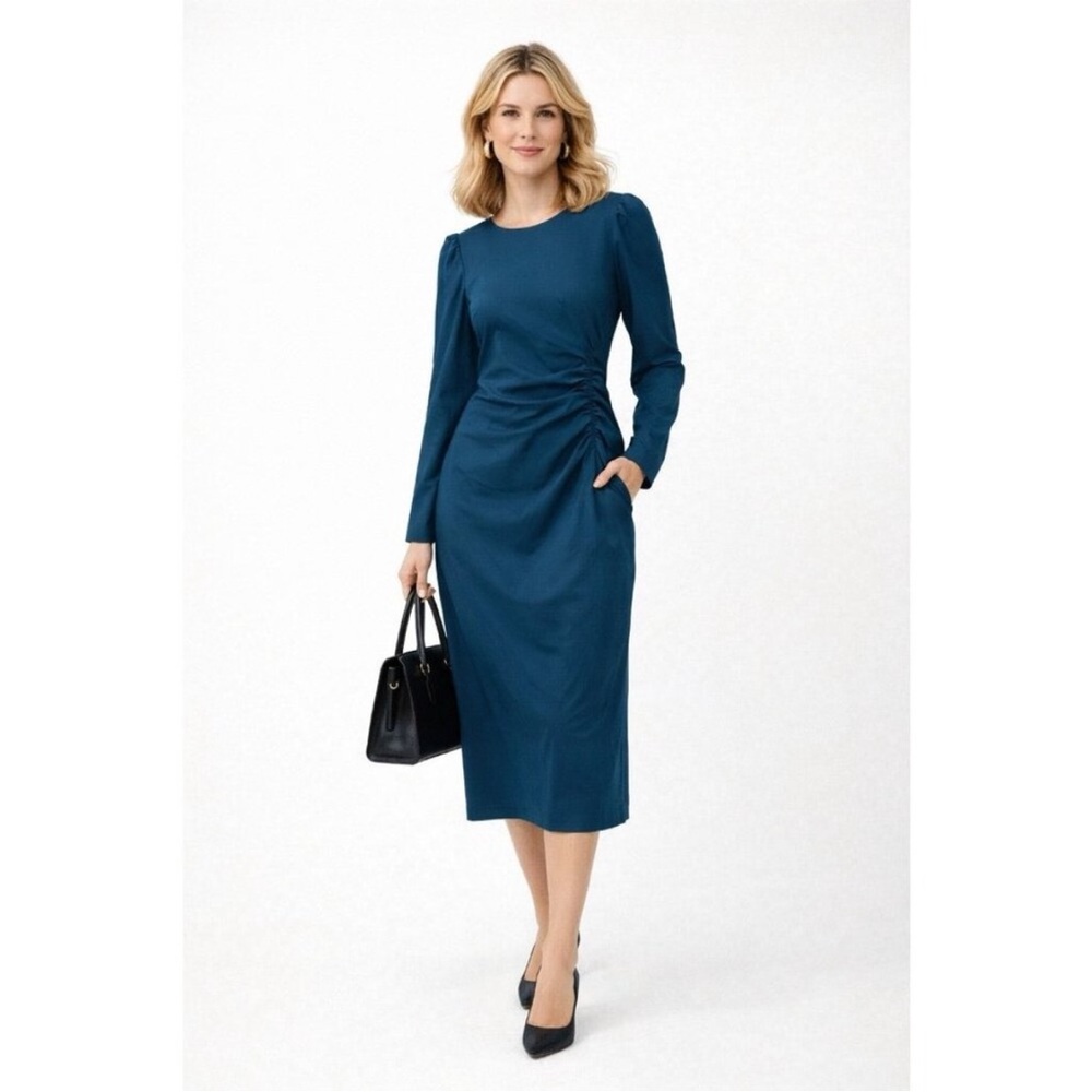 Ann Taylor Sheath Dress Teal Size 6